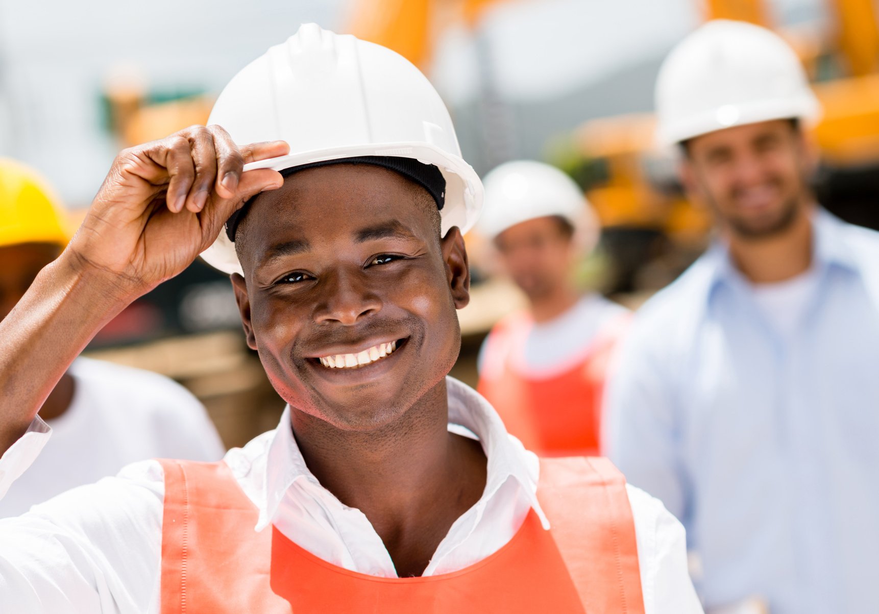 Construction Worker at a Building Site